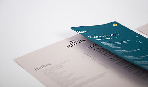 Café Frank Speise- und Getränkekarte