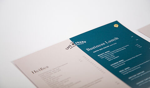 Café Frank Speise- und Getränkekarte