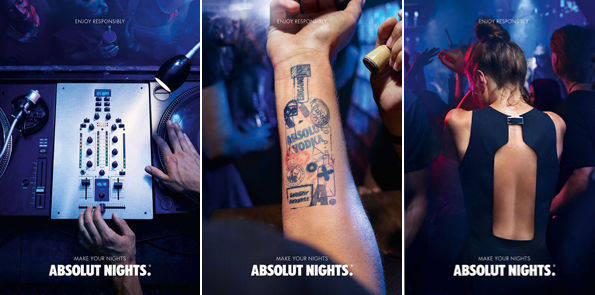 Absolut-Nights-Kampagne von der Agentur "Laut von Leise"